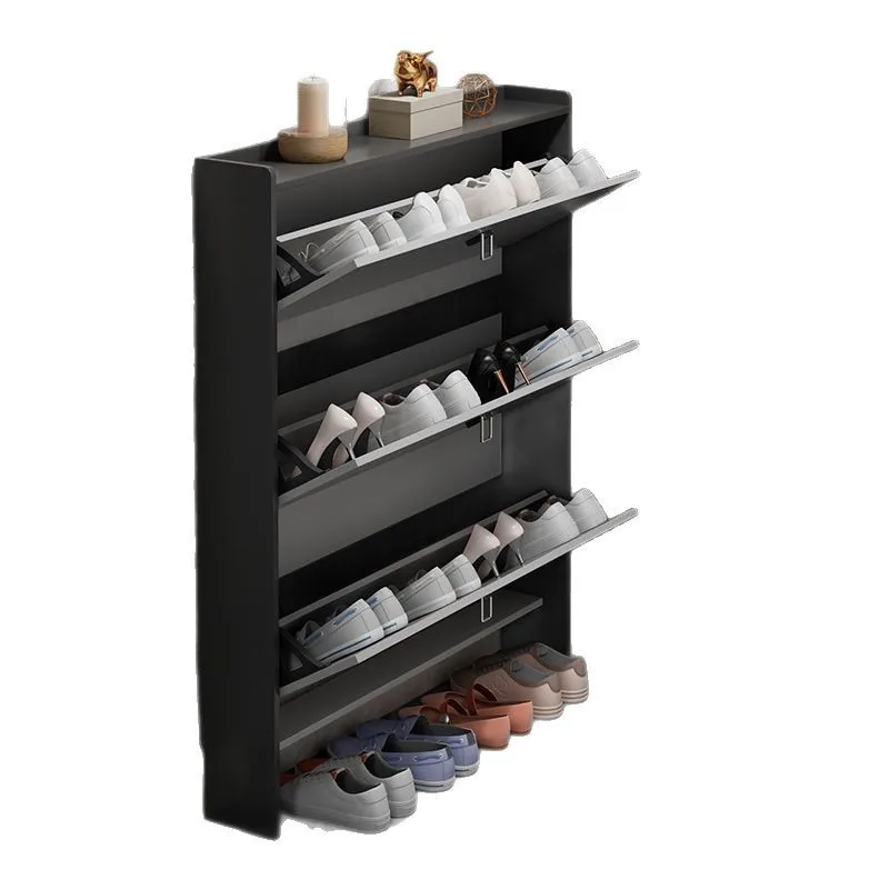 

Ультратонкий опрокидывающийся шкаф для обуви, простая современная большая вместимость, легкая роскошная веранда, стеллаж для хранения в маленькой квартире