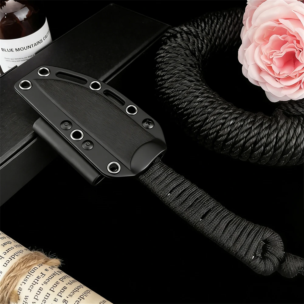 

Тактический охотничий карманный нож EDC для кемпинга и пешего туризма, нож для выживания в джунглях, оболочка из кайдекса, ручка с веревкой