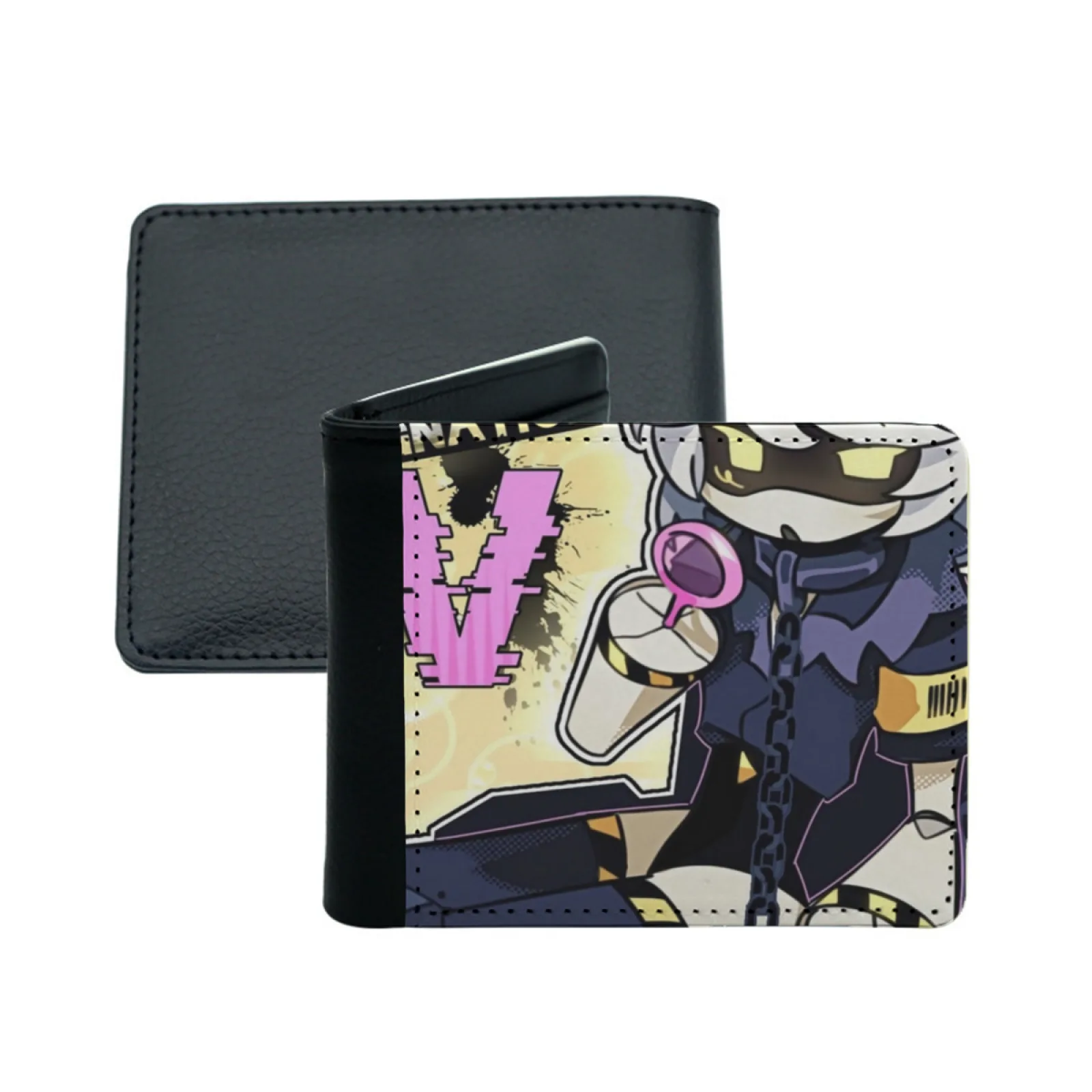 Murder Drones ショートメンズ財布クレジットカードホルダーレトロ財布男性 Pu レザー財布 Murderdrones Uzi ドアマンシリアル