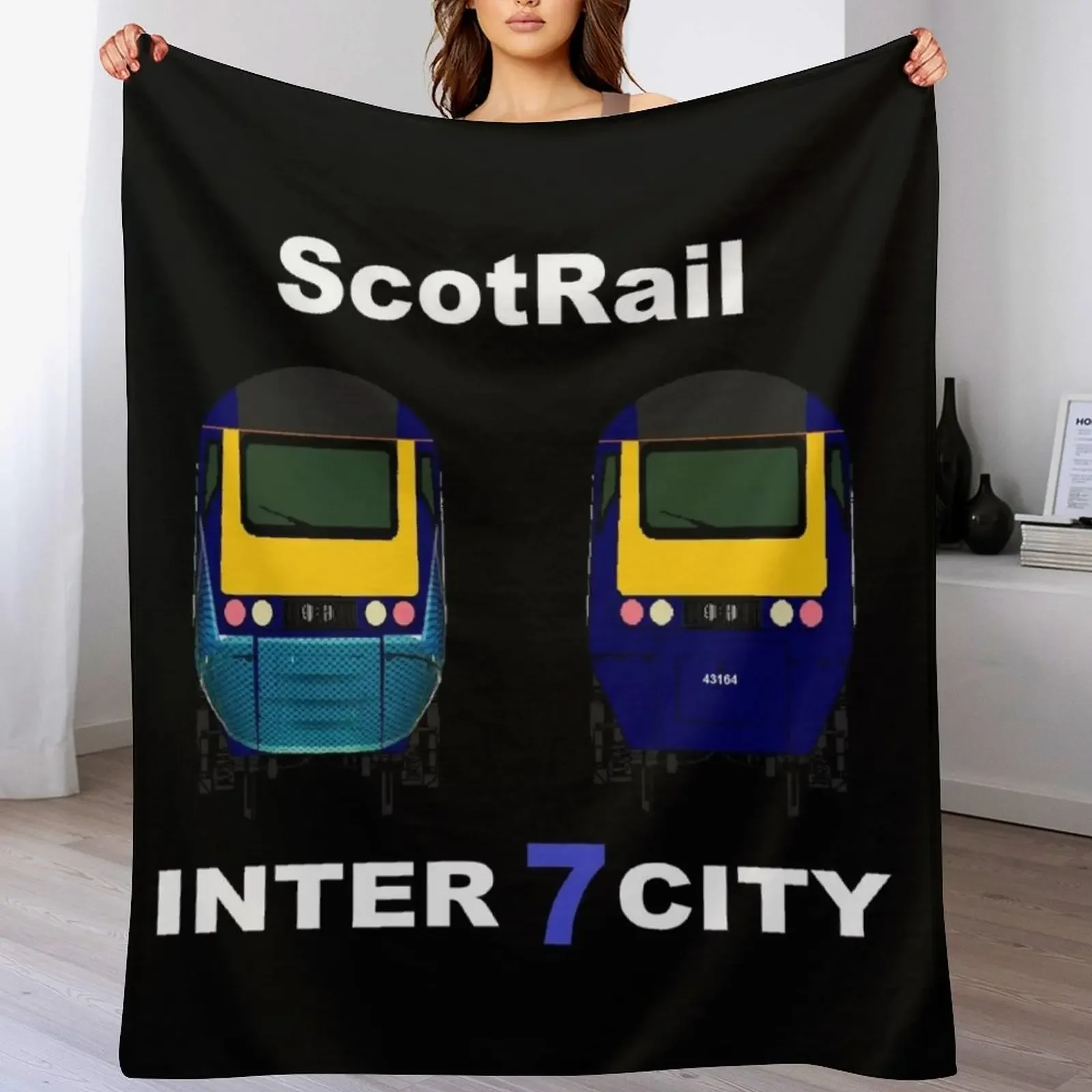 

SCOTRAIL HST TRAIN Throw Blanket Lightweight Warm Blanket for Indoor Outdoor Use