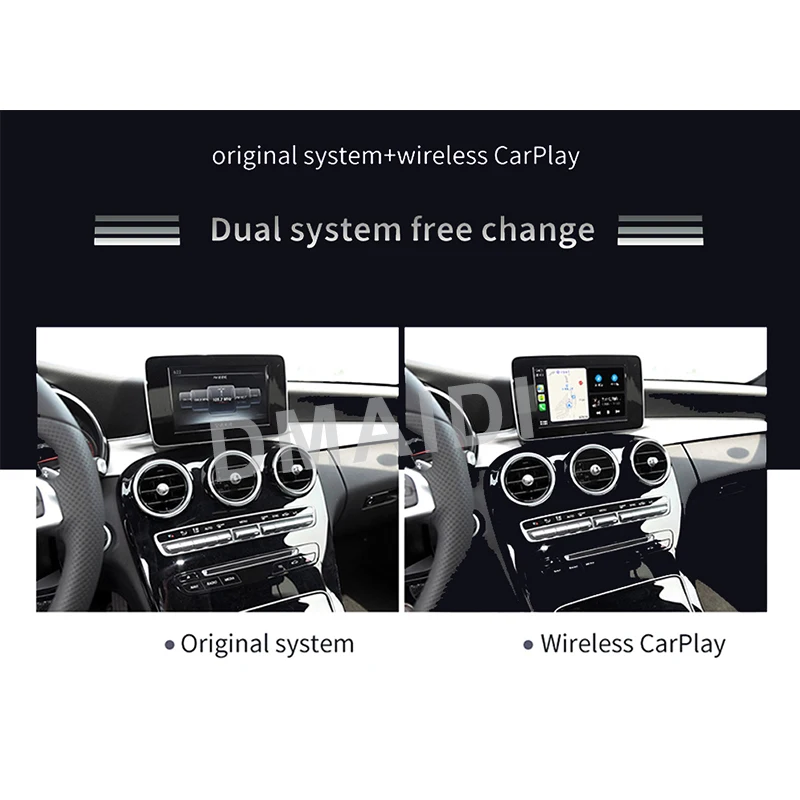 Wireless Carplay Android Auto Module Box Decoder For Mercedes Benz A B C E CLS GLE GLA GLC GLK ML S Class NTG 4.5 NTG 5.0