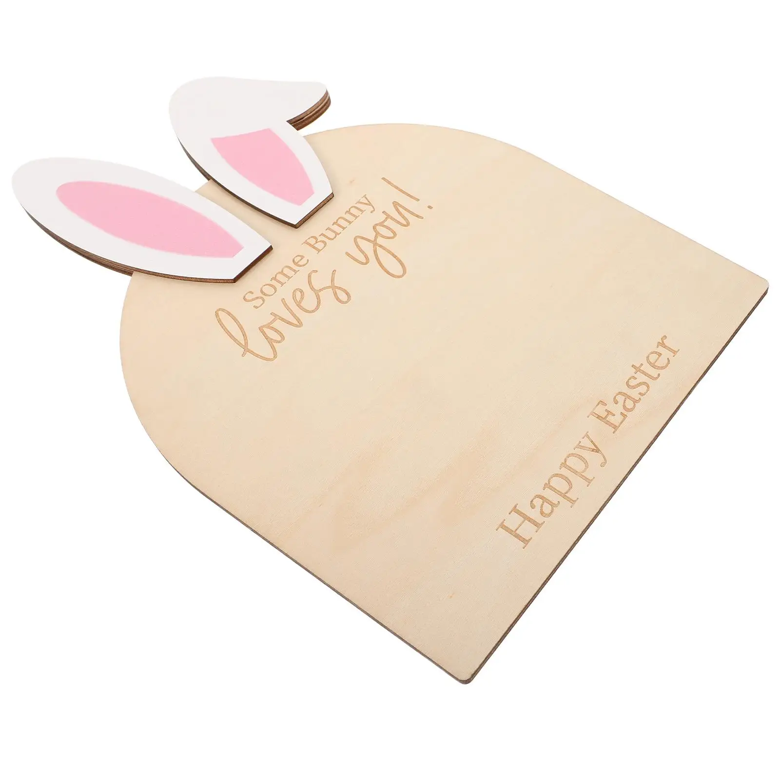 Easter Bunny Ornaments Baby Footprint Kit Pregnancy Reveal to Parents Wooden Hand Frame DIY Handprint Sign Picture