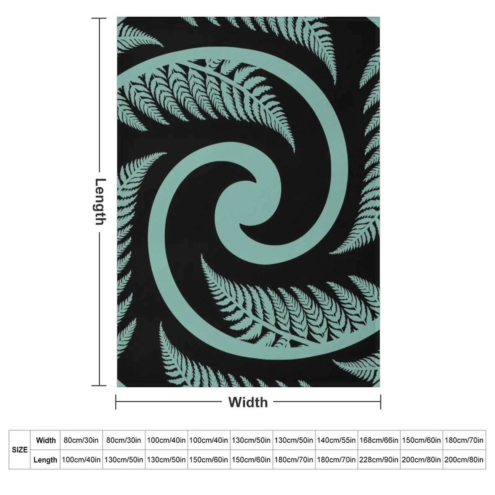 New Zealand Silver Fern in a KORU Throw Blanket Luxury Throw Soft Plush Plaid for babies Warm Blankets