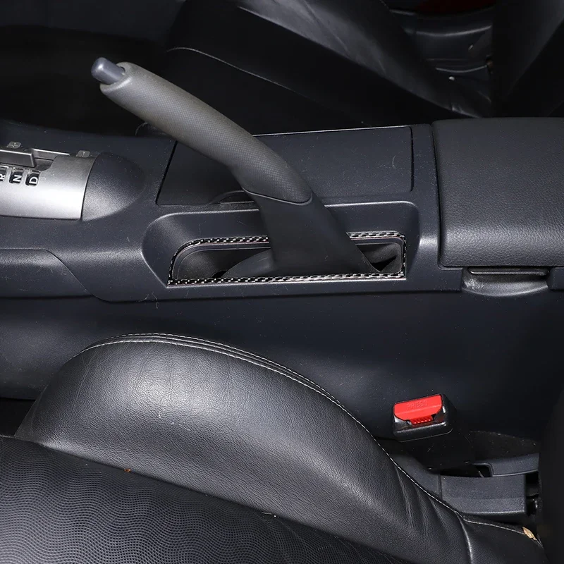 Soft Carbon Fiber Car Center Console Handbrake Base Panel Trim Sticker Car Accessories For Mitsubishi Eclipse 2006-2011