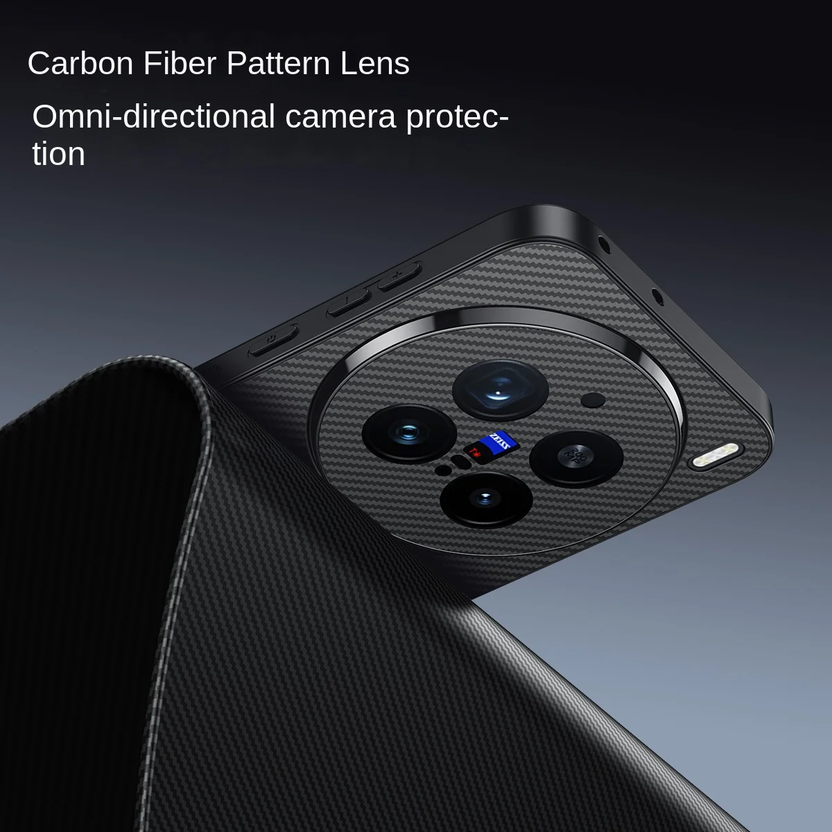 Casing Ponsel Gaya Bisnis Pola Serat Karbon untuk Vivo X200 Pro X200 Ultra X200s X200 Pelindung Lensa Penutup Belakang Tahan Benturan