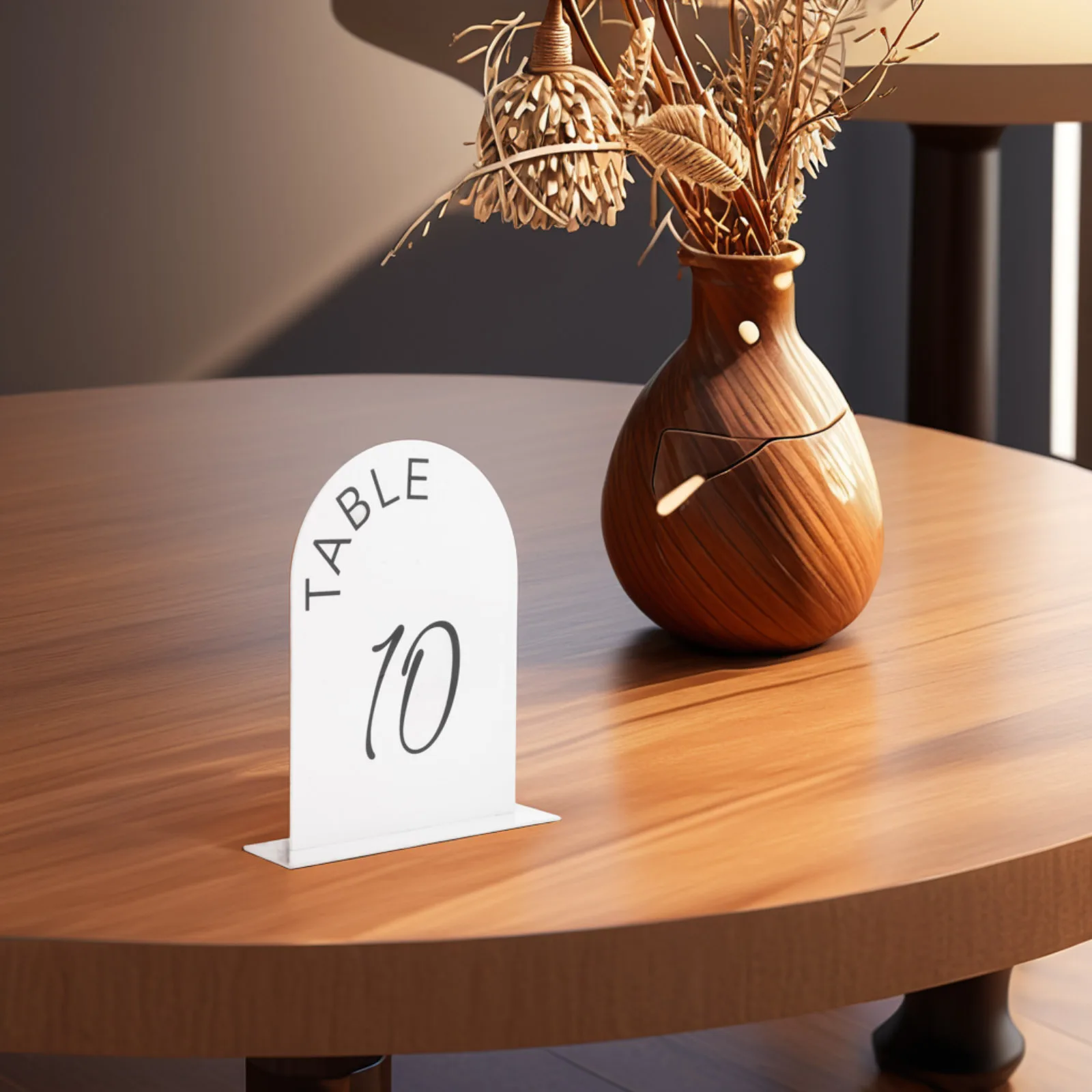 

10 Pcs Numbers Elegant Wedding Decor Seat Wedding Table Centerpiece Numbers Small Size Clear Signs Base Stand Diy Personalized