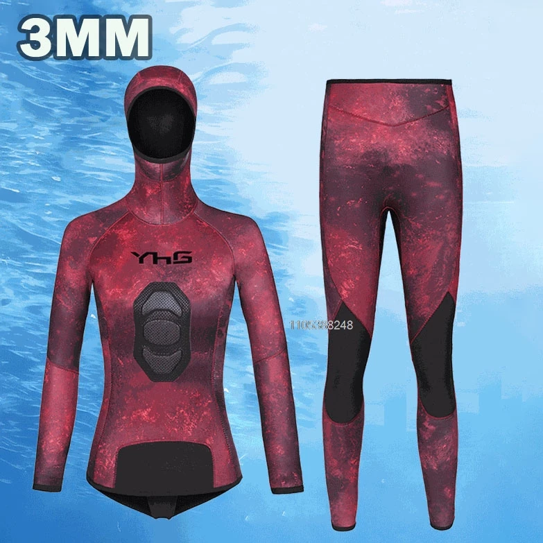 3MM Neoprene Wetsuit Women Camo WetSuits Keep Warm Surf Scuba Diving Suit Fishing Spearfishing Swimming Suit Kitesurf WetSuits
