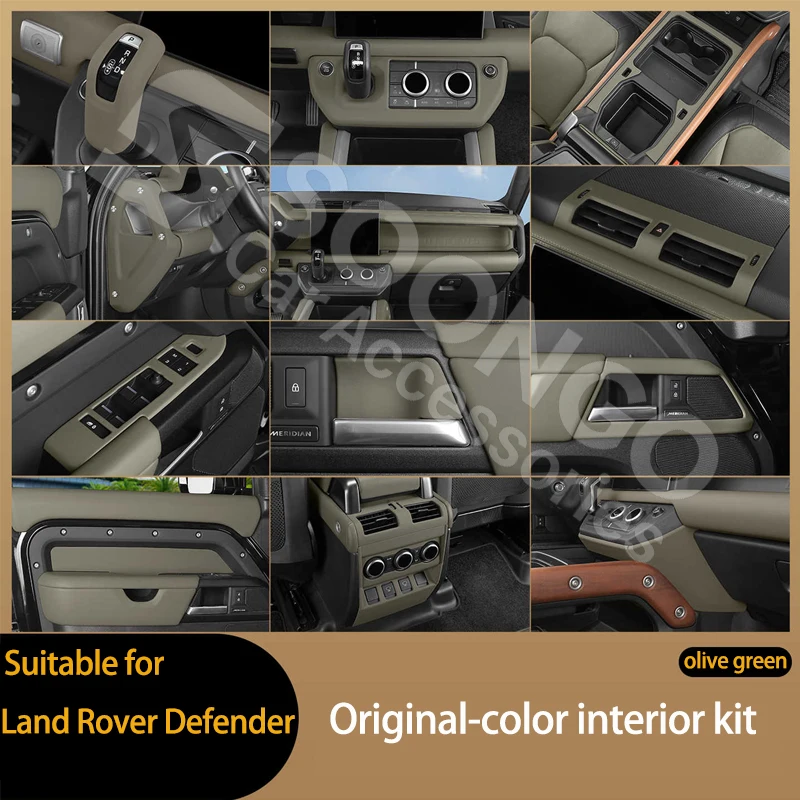 

For Defender 90 110 130 2020-2026 Car Central Control AC Gear Shift Panel Trim Dashboard Protective Panel Cover Accessories