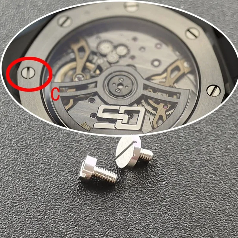 Back Cover Screws for Audemars and Piguet AP All Steel Flat Head Screws Bottom Cover Fixing Screws