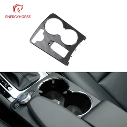 For Mercedes Benz C Class GLK W204 C204 X204 C200 C300 GLK260 Cup Holder Panel Trim Cover Interior Frame Decoration Carbon Fiber