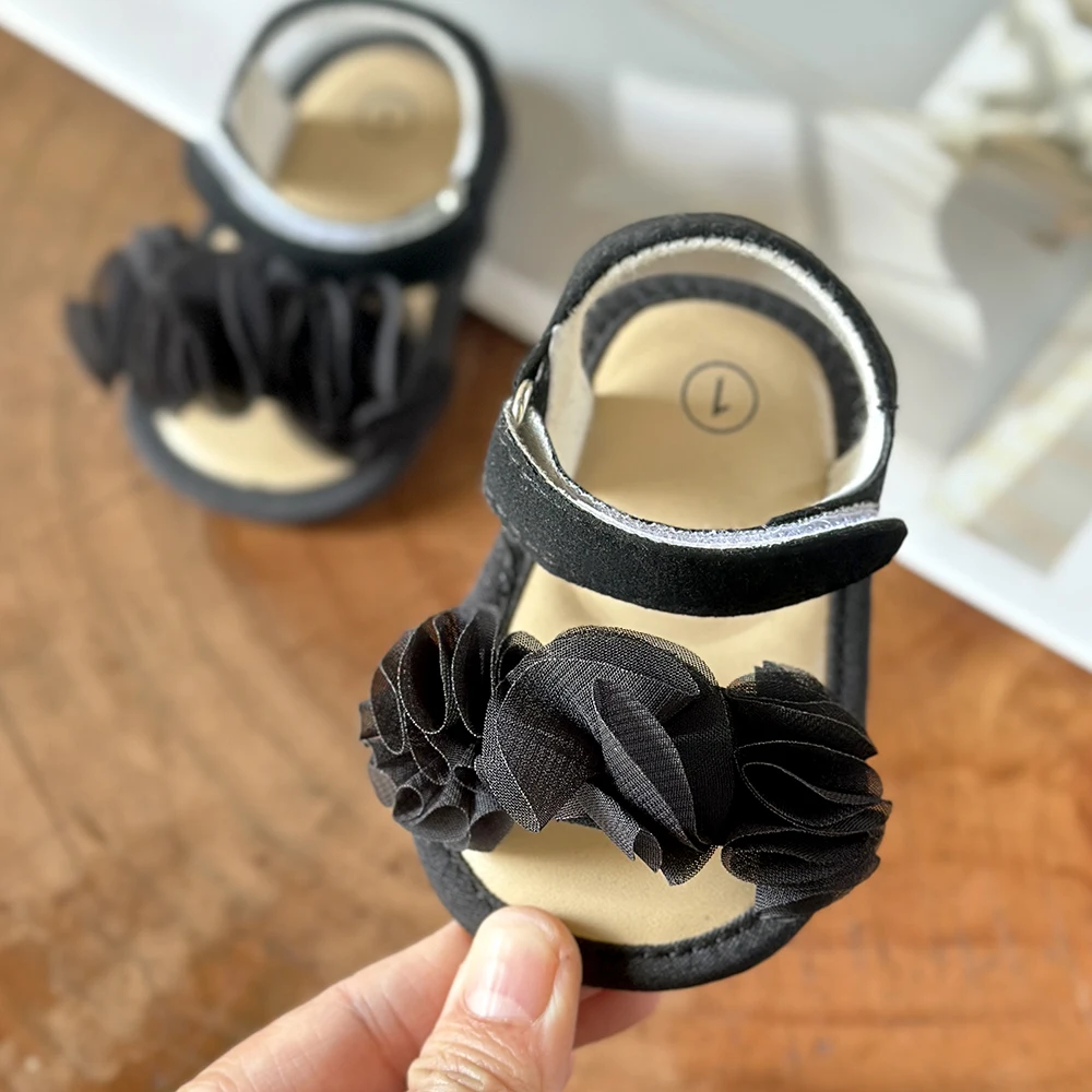 Baby Boys Girls Sandals Soft Sole Summer Infant Wedding Dress Flat Shoes Beach Sandal Newborn Crib Shoes First Walkers