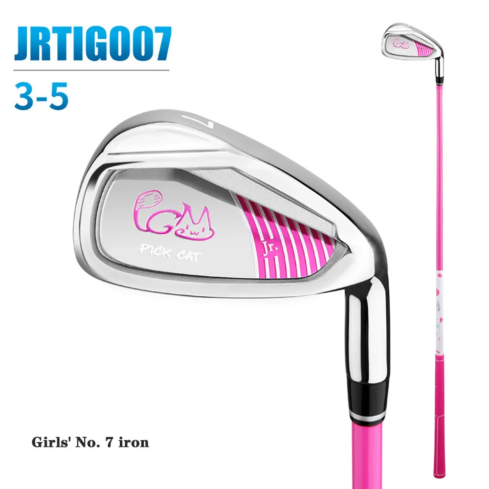 PGM Kids Golf Club Men\'s Women #7 Iron Stainless Steel Ultra-light Carbon Shaft Rod for 3-12 Years Children JRTiG007