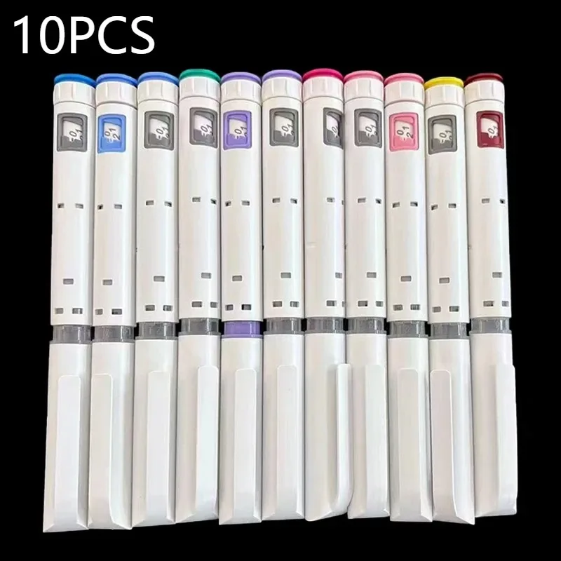 High Quality 5-10PCS Disposable Insulin Injection Pens Portable Insulin Injection Device Medication 60U Magic Pen