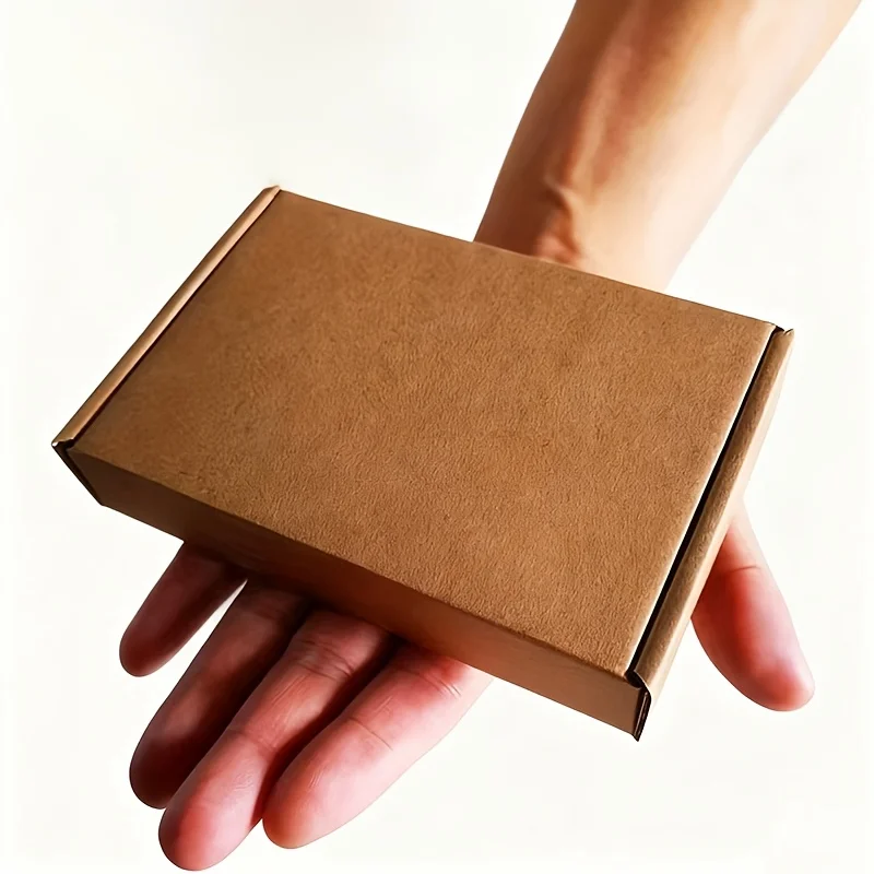 Durable Kraft Paper Square Gift Box Airplane Shape Ideal for Small Items Crafts Jewelry Sturdy Cardboard Safe Shipping & Storage