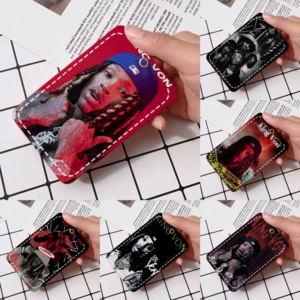 

Чехол-брелок K-King Rapper Von Card Holde из мягкой кожи прямоугольной формы для кредитных и проездных карт