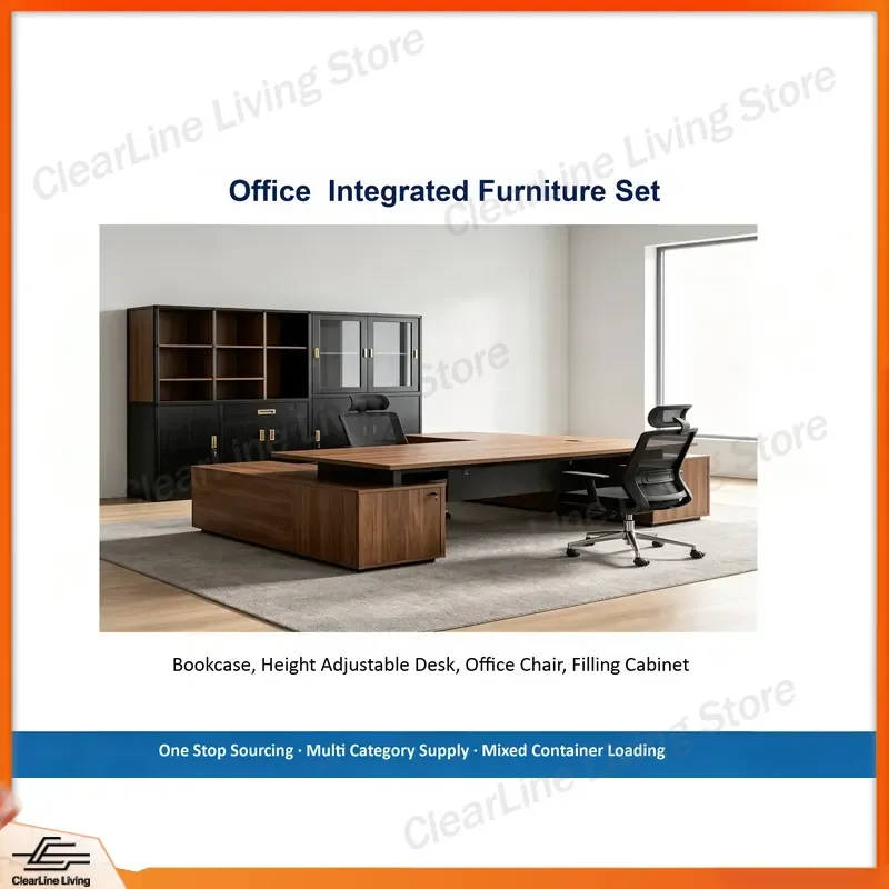 Modern Thickened Wood Corner Computer Desk with Pegboard and Integrated Bookshelf Home Office Gaming Table Study Writing