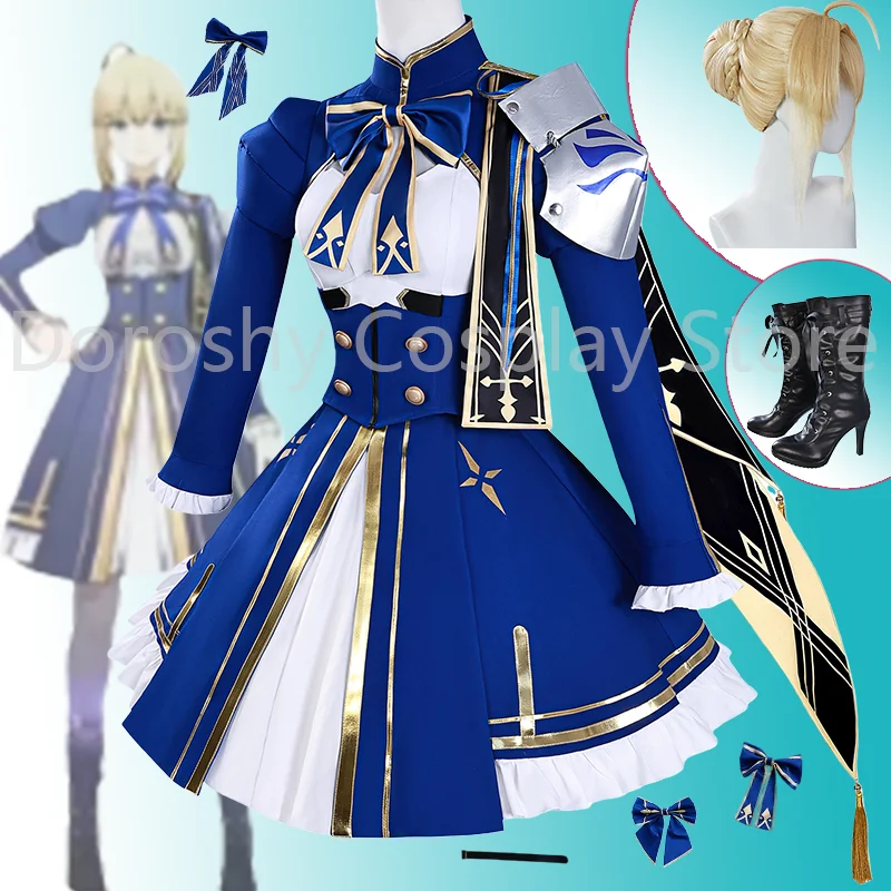 

Игра New Honkai: Star Rai Fate Saber, карнавальный костюм, парик для взрослых женщин, вечерние маскарад на Хэллоуин для аниме, тематическая вечеринка