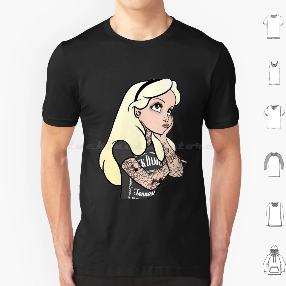 Alice Punk T Shirt Men Women Kids 6xl Punk Alice In Alice Gothic Rabbit Dark Goth Steampunk Steam Punk Black Fantasy Lewis