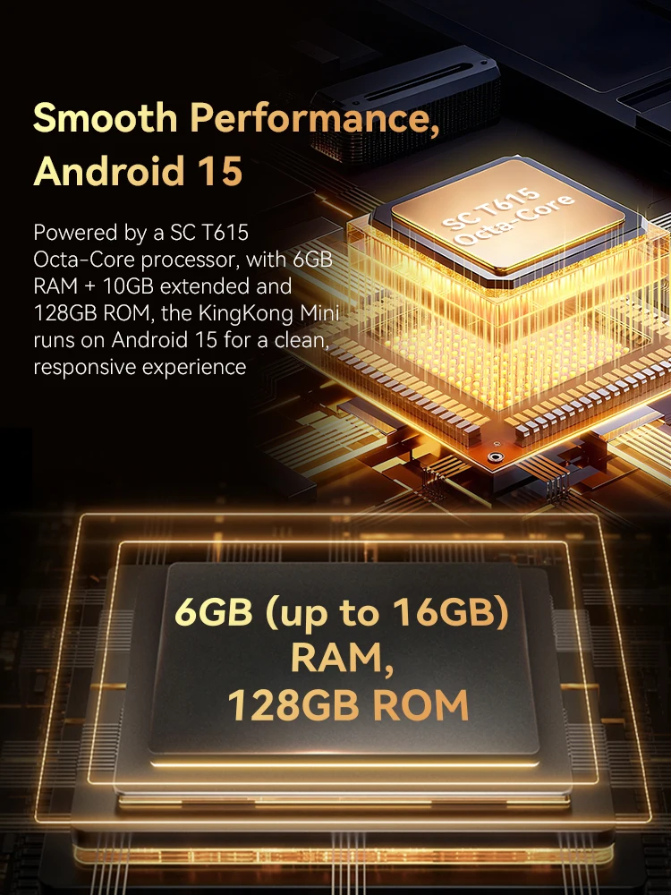 Android-tablet Cubot TAB KingKong Mini, 10200mAh megabatterij 16GB (6+10), 128GB, campinglicht, 8,68-inch scherm, 48MP camera, GPS