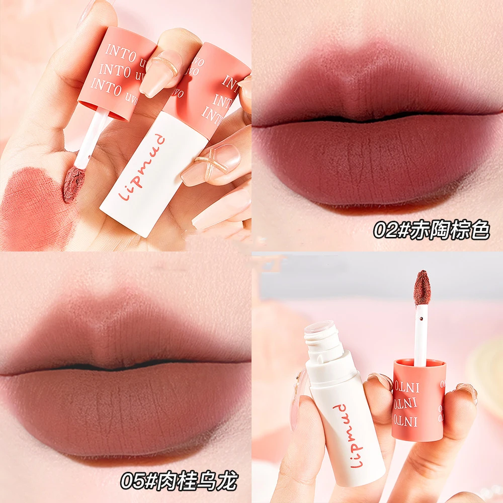 8-kleuren lippenstift Mooie lip modder Lip wangbalsem Matte lippenstift Waterdichte duurzame lipgloss make-up met Koreaanse cosmetica
