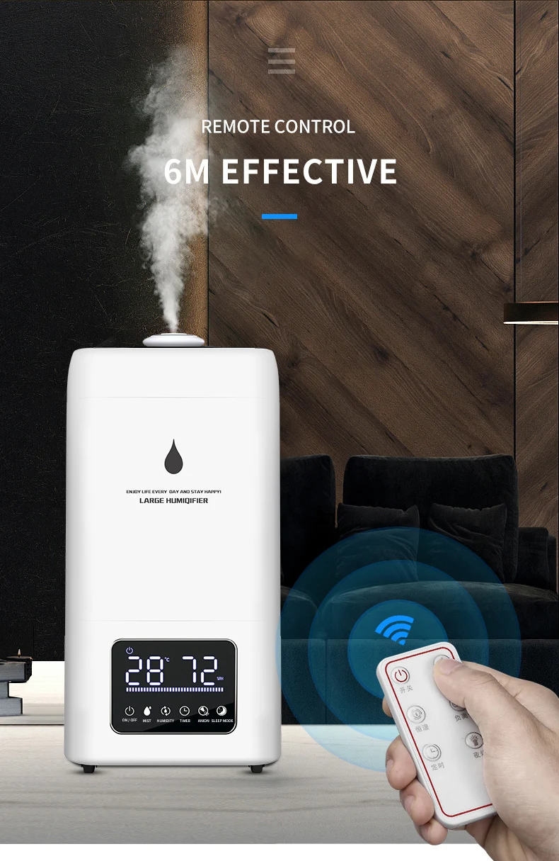 23.8L Industrial Evaporative Large Capacity Humidifiers Heavy Fog Commercial Nebulizer Ultrasonic Air Disinfection Sprayer