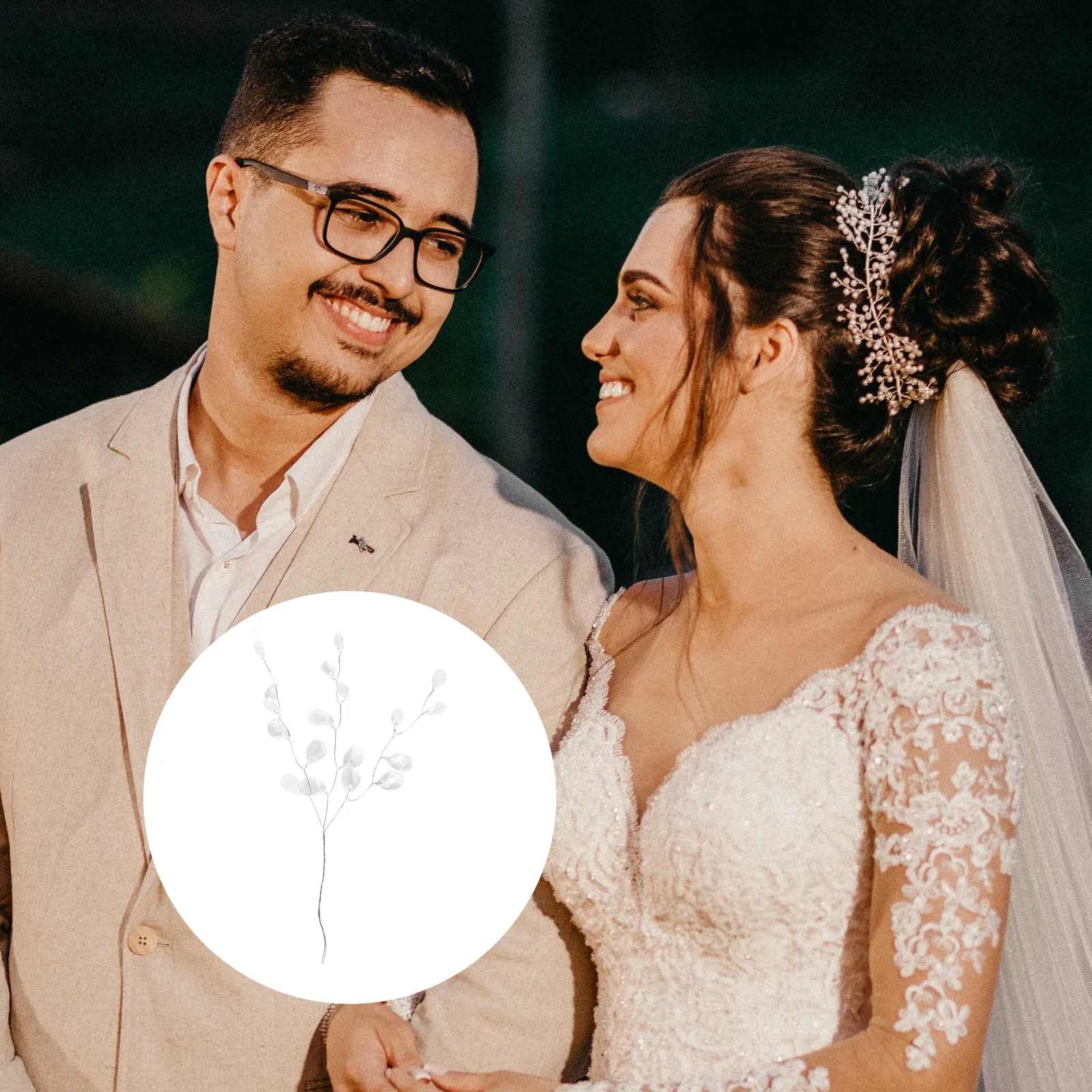 

50pcs Crystal Branch 16Cm Artificial Bead Drops For Wedding Drops Spray For Wedding Diy Craft White Tree Bead Decor