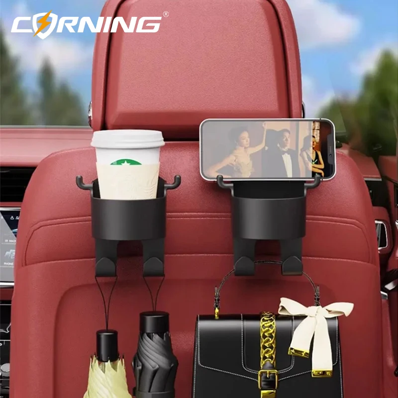 Car Cup Holder Hook Storage Box Seat Back Water Cup Holder Rear Storage Vehicle Storage Car Interior Multifunctional Supplies