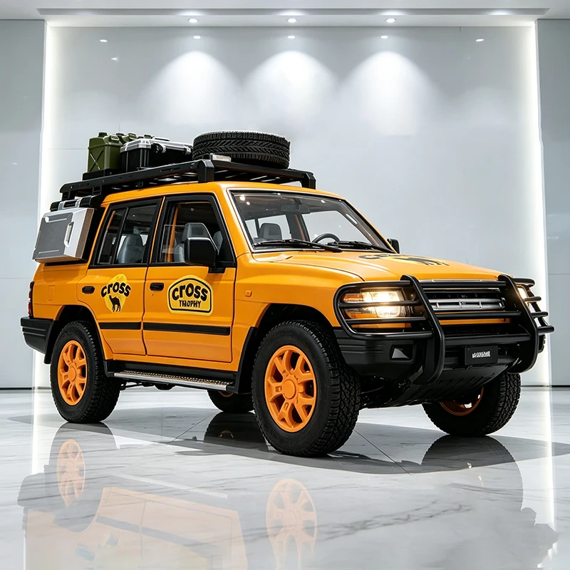 NIEUW 1:18 Pajero SUV Auto Model van metaal met geluid en licht, terugtrekbaar, verzamelobject, verjaardagscadeau