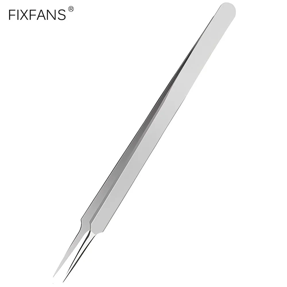 16cm Long Stainless Steel Precision Tweezers Fine Point Tip for Mobile Phone Motherboard Repair Tool Micro Soldering Tweezers