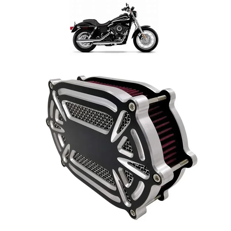 

Air Cleaner Intake Accesorios moto Filter Cnc Cut Kit Black for Harley Dyna 00 - 17 Softail 00 - 15 Touring 00 - 07