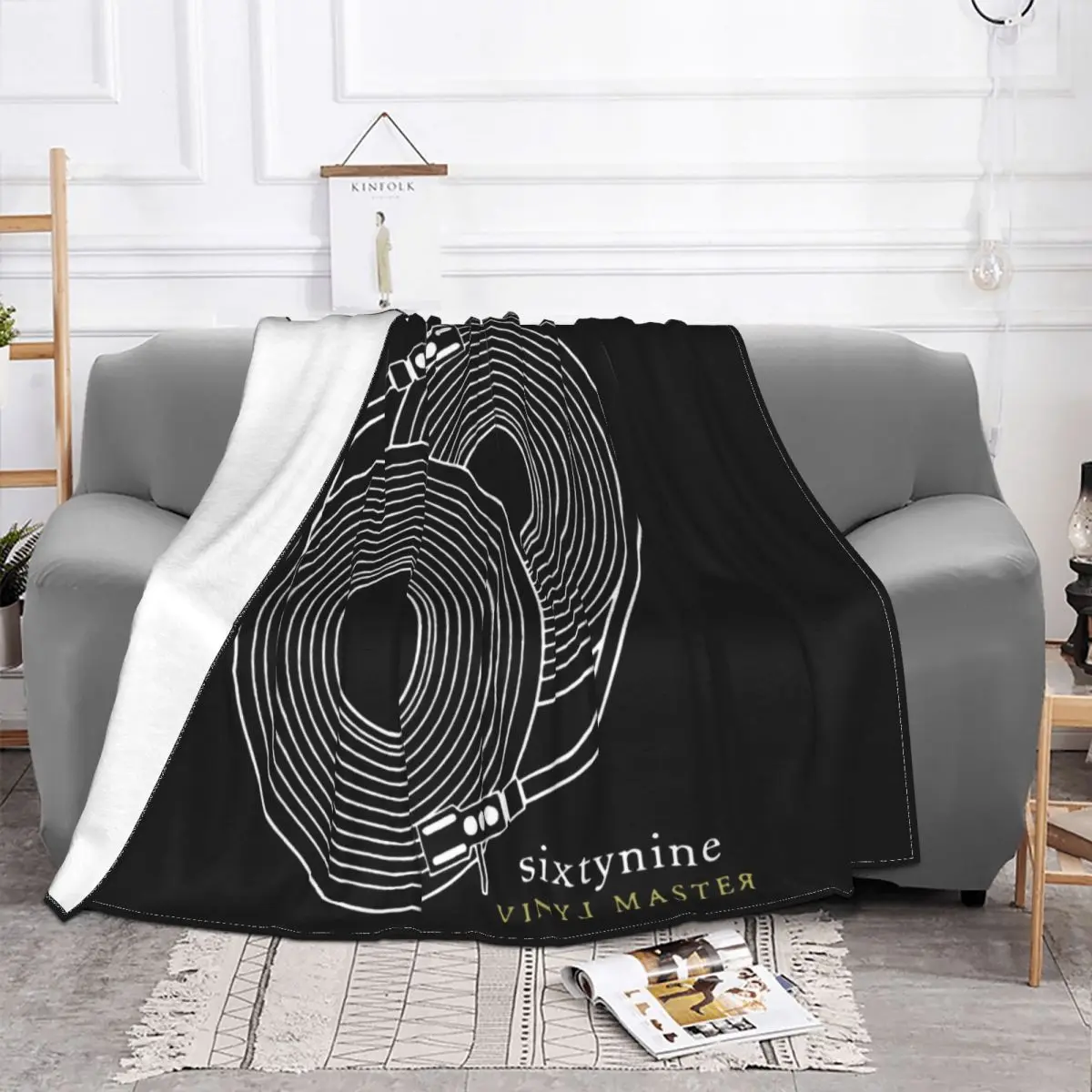 Funny 69 Dj Gift Turntable Technics Vinyl Record Deejay Vintage More Size Slim Fit Summer Throw Blanket