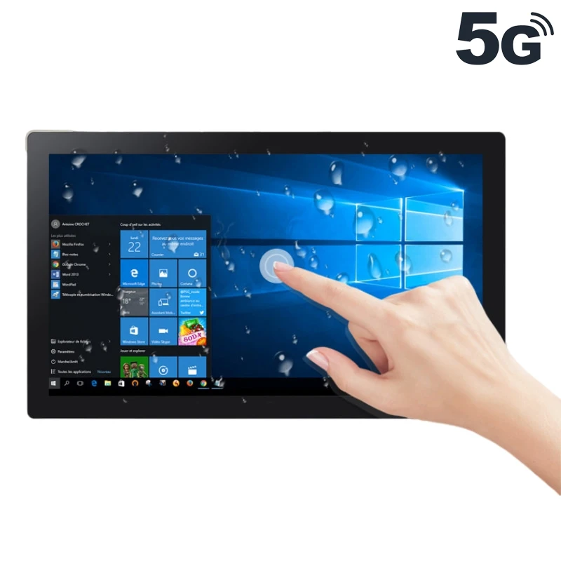 10.1 นิ้ว Fanless Touchscreen PC 12Th Core i5 1235U i7 1255U Dual COM IP65 กันน้ําคอมพิวเตอร์อุตสาหกรรม Windows11 VESA Mount