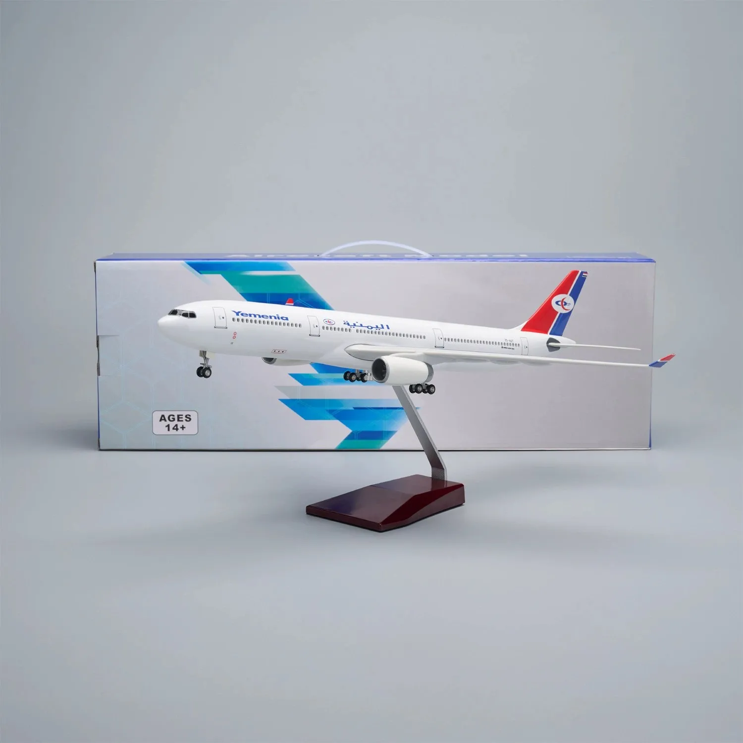 Airplane Model 47cm Yemenia Airlines A330 330 Diecast Resin Adults Fun With Landing Gear Plane Model Display Decoration Gifts