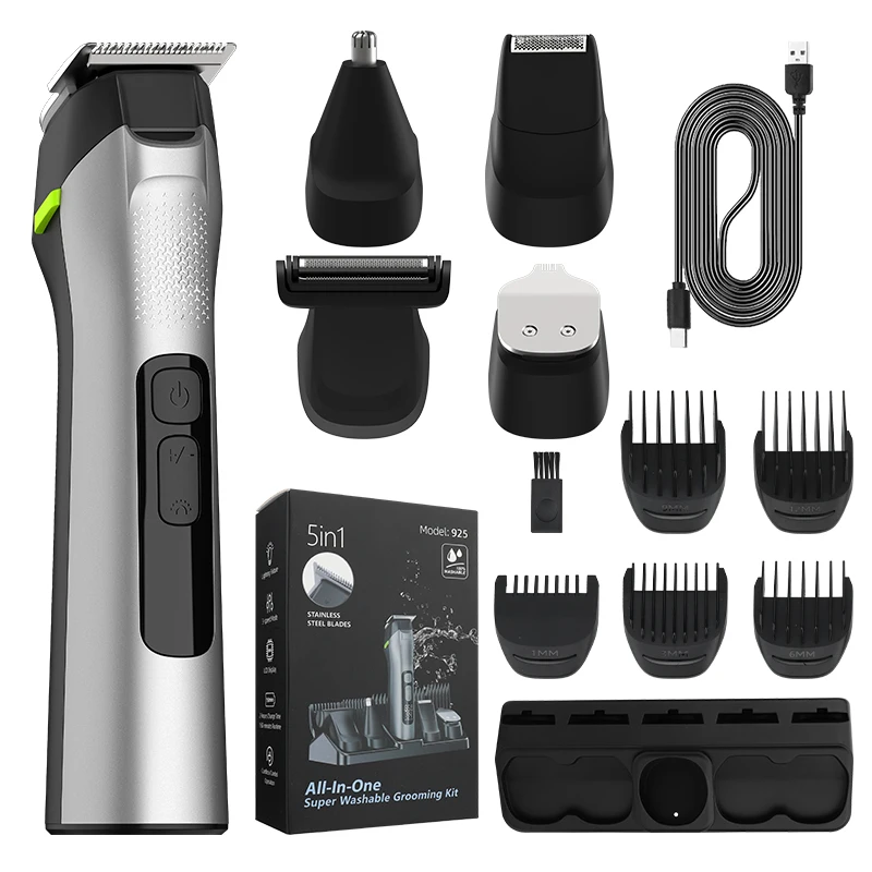 

Unicorn 5-in-1 Men's Hair Clipper,Human Hair Care and Trimming Set, Push Clipper, Razor, Nose Hair Trimmer