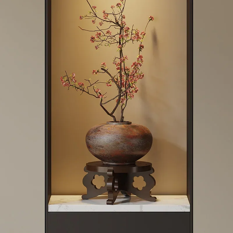 y9.3-  Nanzhu flower pot stand Green dill succulent base Movable flower table Multifunctional stone jade base shelf