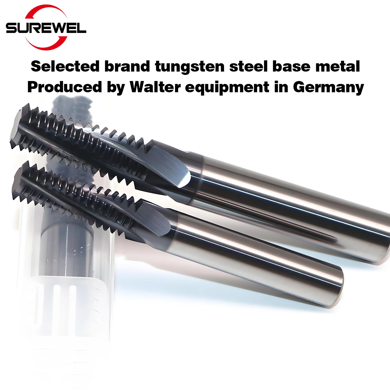 New AITiN and ZrN two Coating HRC65 Carbide Full Teeth Thread Milling Cutter M1~M24 CNC Tool Threading End mill for Superalloy
