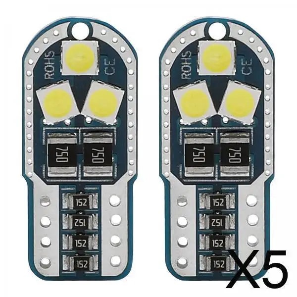 

Universal LED Bulbs T10 W5W 194 168 6SMD 6000K PCB Board Interior Dome Lamp for Car Parking License Plate Light