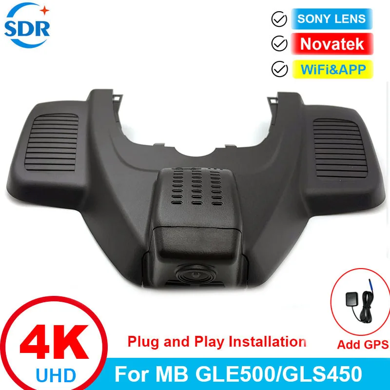 4K Plug and Play Wifi Dash Camera for Mercedes Benz GLE W167 GLS X166 GLE 350 500 2015-2018,MB GLS450 2017 Wireless DVR