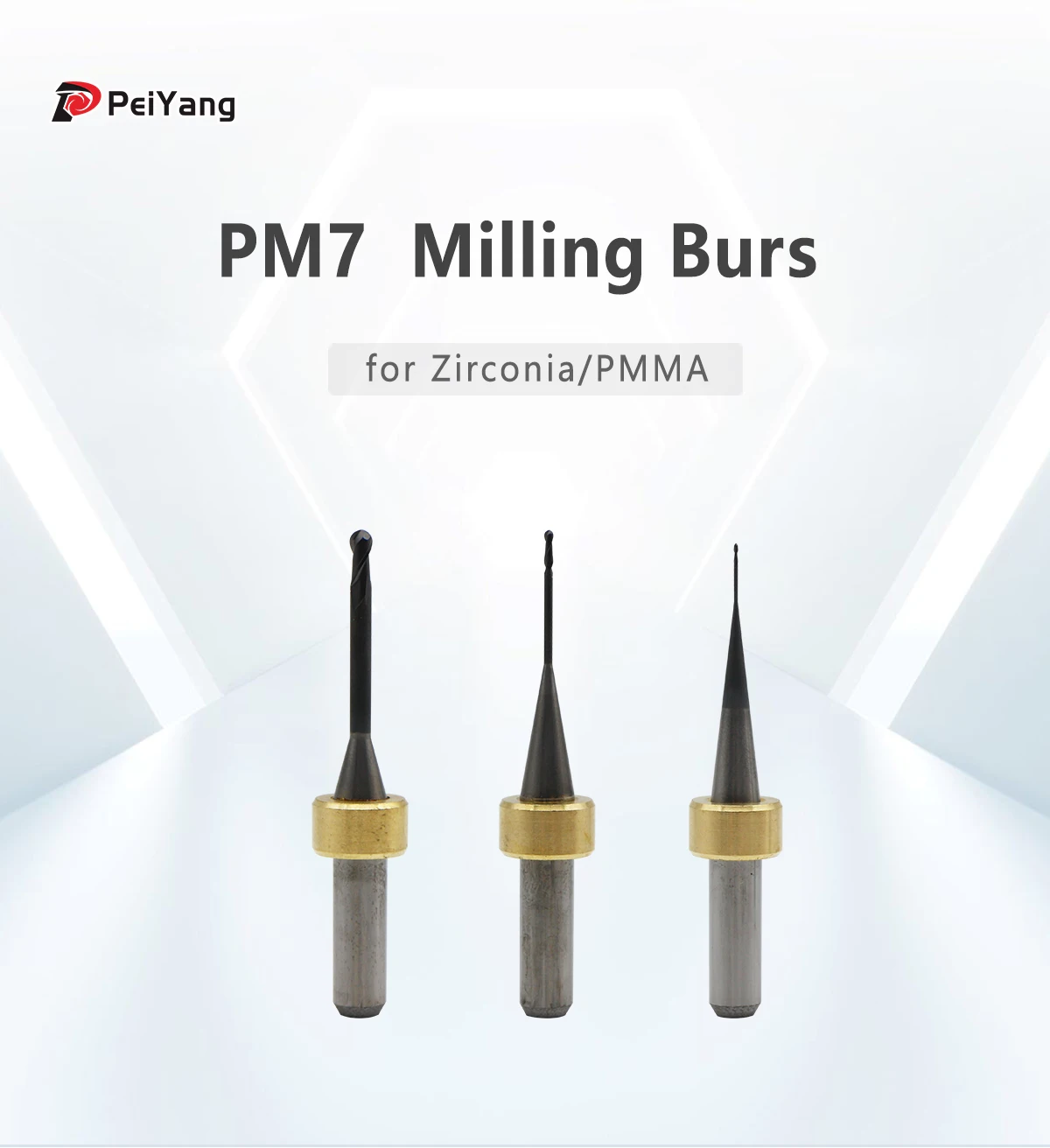 

For PM7 Milling Burs PMMA Zir Milling Bur Ivoclar-CAD/CAM Machine Milling Cutter For Dental Lab PEEK WAX DC