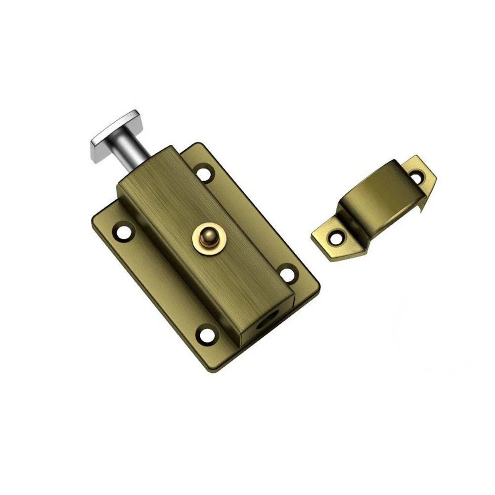 Home Improvement Semi-Automatic Locking Latch Antique Bronze Latch Easy Locking Mechanism Enhanced Security Feature