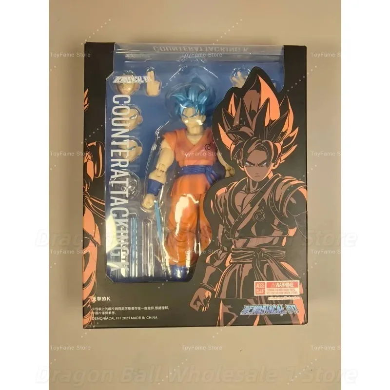 In Stock Demon Fusion Counterattack K Weiss Set Goku Blue Hair SHF Dragon Ball Action Figure Collection Gift - view 2