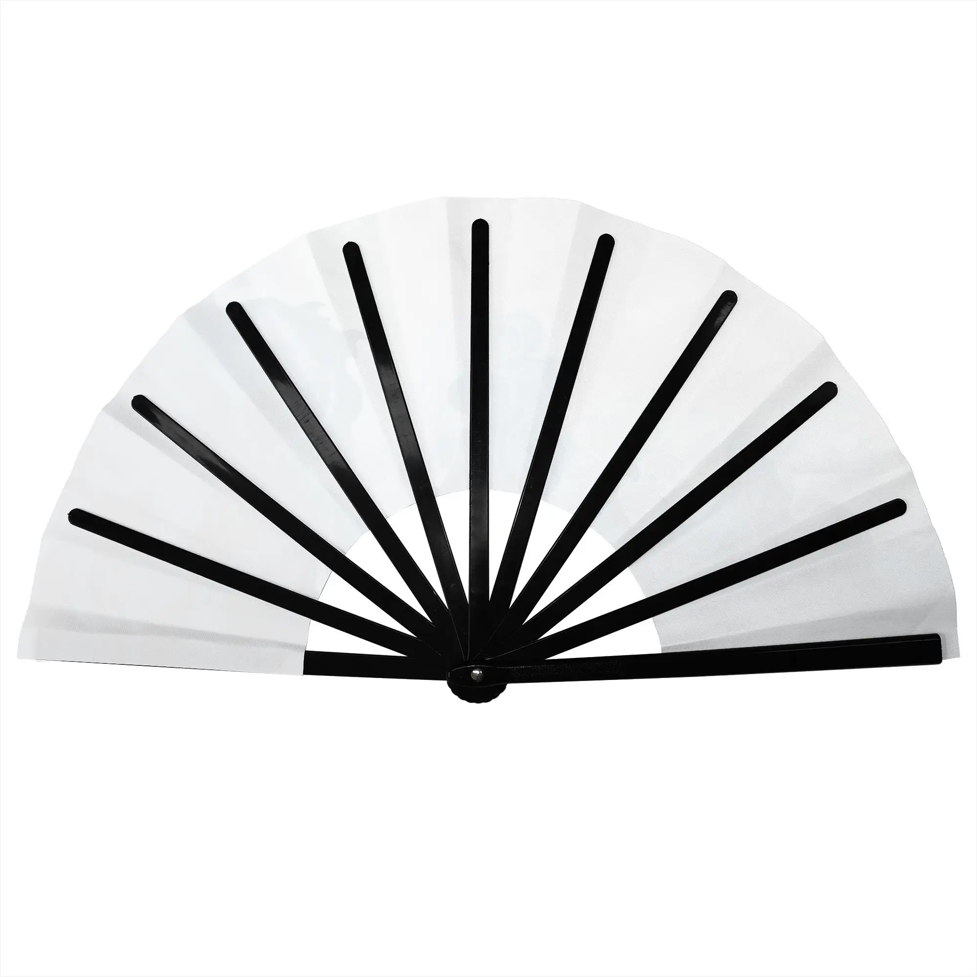 Customized Tie Dye Portable Pocket Fan Outdoor  Polyester Folding Fan Chinese Dance Handheld Cooling Fans
