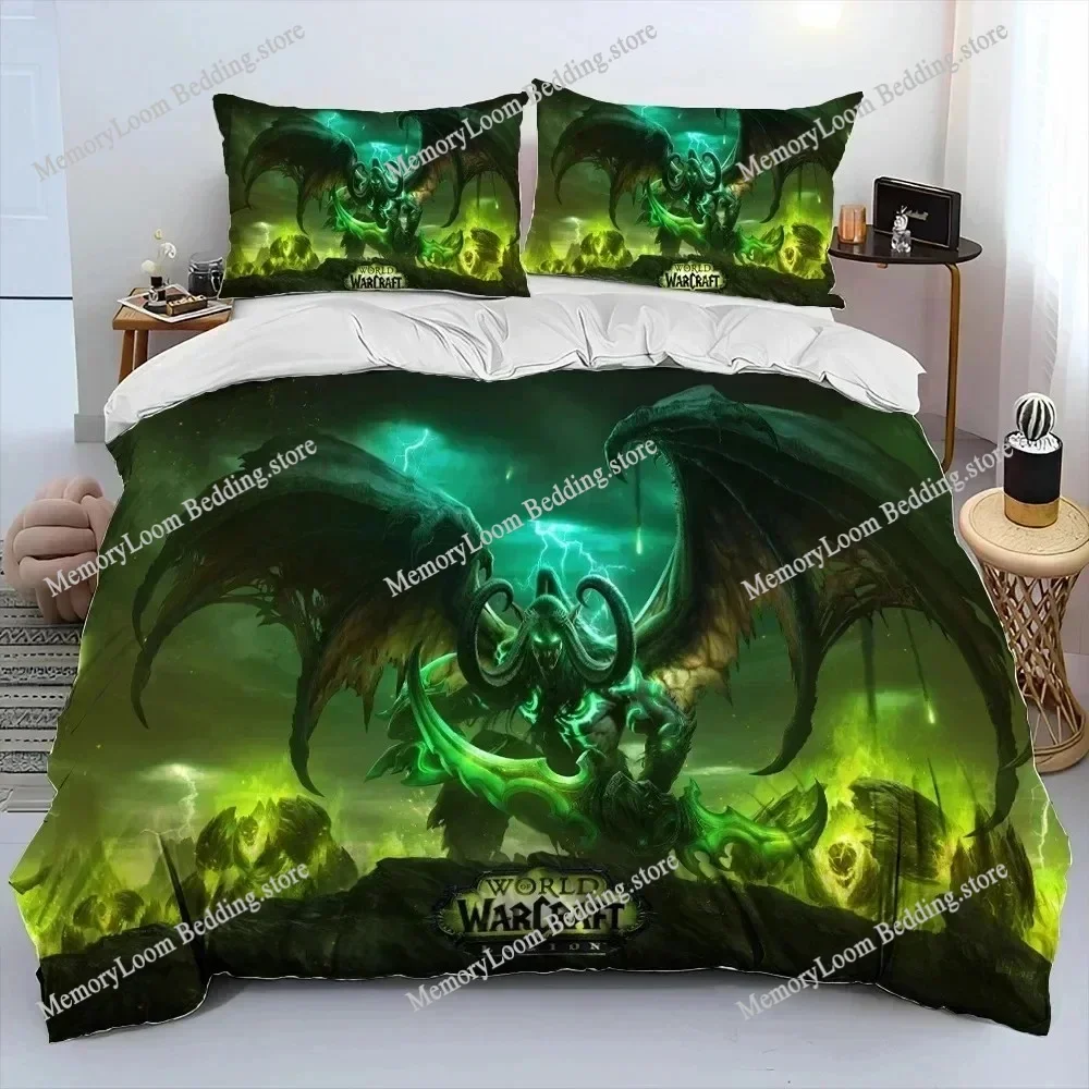 3D Printing Trendy Soft World Warcraft WOW Game Bedding Set Duvet Cover Pillowcase Comforter King/Queen Size Boys Adult Bed Set