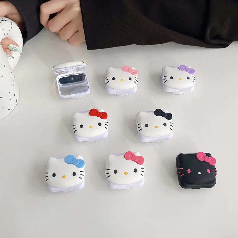 Sanrio Hello Kitty Ins Macaron Color Flip Mirror Phone Grip Tok Smart Tok Holder Ring Y2K Girl Lazy Bracket Clear Stand Socket