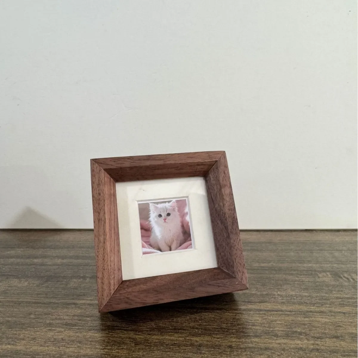 5pcs Solid Wood Mini Photo Frame Walnut Teak Wedding Picture  Display High-grade 6x6cm Frame Photos Tabletop Home Decor Gifts