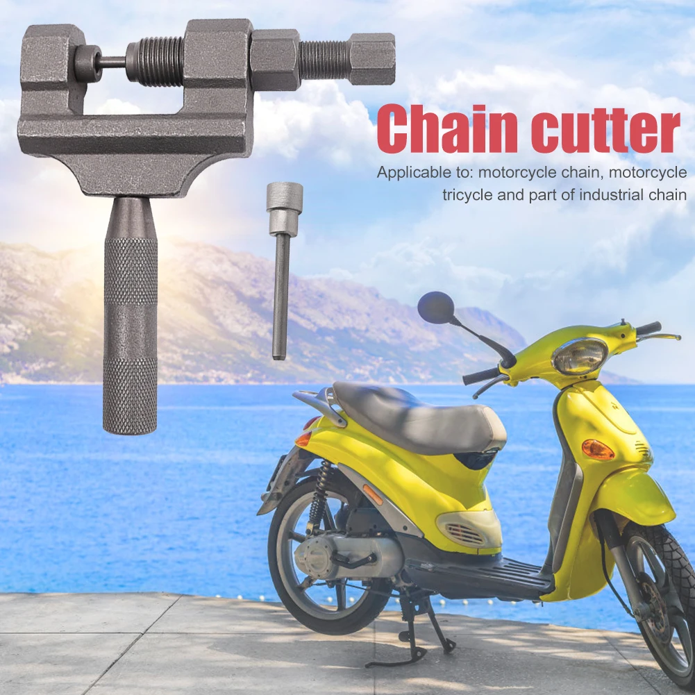 Motorcycle Chain Breaker Link Removal Splitter Motor 420/428/530 Chain Cutter Riveting Tool for Bicycle Tricycle