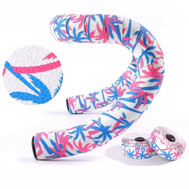 AliExpress NONE Road Bike Handlebar Tape Eva Pu Bicycle Handlebar Sakura Bar Tape Anti-Slip Shock Absorption Speed Cycling Bar Wrap End Plug