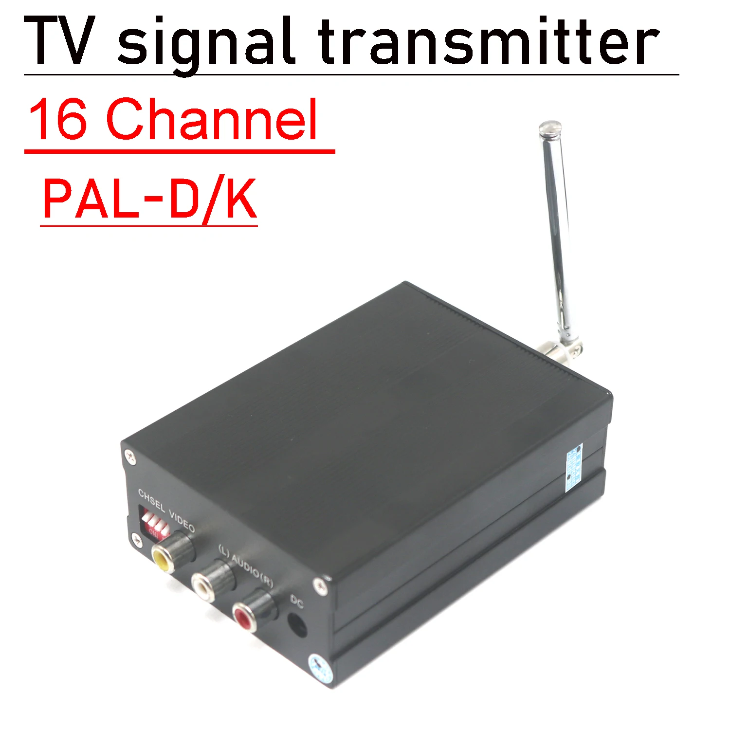 400-638Mhz 16-kanałowy nadajnik sygnału telewizyjnego UHF Bezprzewodowy nadajnik telewizji wideo Dekoder do telewizora AV do UHF-TV Format PAL-D/K