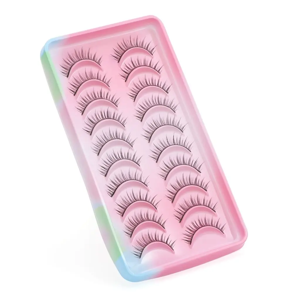 Beauty 3D Silk Fiber False Eyelashes Thick Cross Messy Eye Extension Tools Handmade Natural Makeup Voluminous Lashes