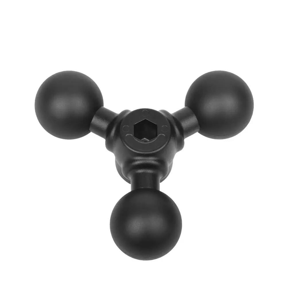 618 Mega Sale 1.5 Inch Ball Head Triple Metal Ball Mounting Arm Joint Extension Adapter, Multi Directional Adapter